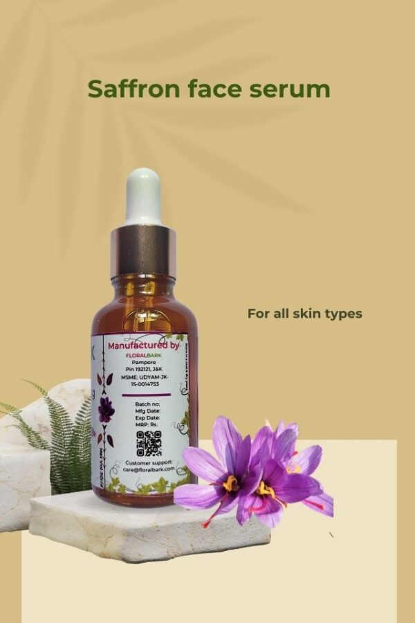 Saffron face brightening serum