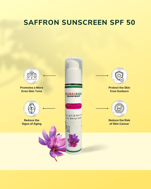 Sunscreen SPF 50 With Hyaluronic acid and Saffron - Image 2