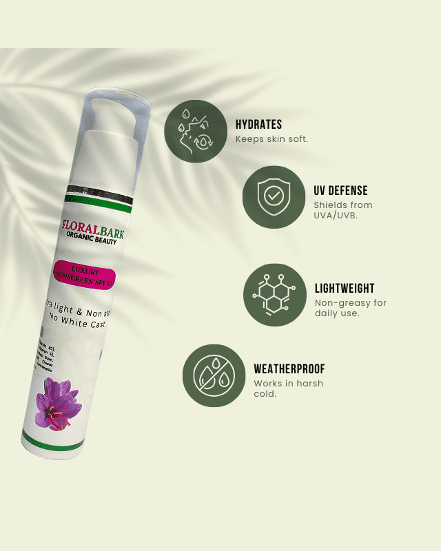 Sunscreen SPF 50 With Hyaluronic acid and Saffron - Image 3